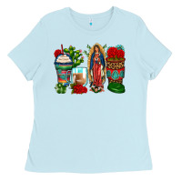 Baby Blue lady of guadalupe coffee cups Ladies Tee - Zillion Design Studio