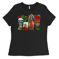 Black lady of guadalupe coffee cups Ladies Tee - Zillion Design Studio