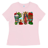 Bubblegum Pink lady of guadalupe coffee cups Ladies Tee - Zillion Design Studio