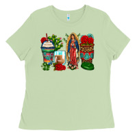 Matcha lady of guadalupe coffee cups Ladies Tee - Zillion Design Studio