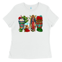White lady of guadalupe coffee cups Ladies Tee - Zillion Design Studio