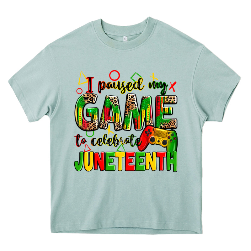 I Paused My Game To Celebrate Juneteenth Heavy Core Tee by Zillion Design Studio | Teevron