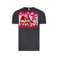 Vintage Black valentines gnomies with leopard Vintage Tee - NancyCooperArtShop