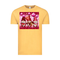 Vintage Mustard valentines gnomies with leopard Vintage Tee - NancyCooperArtShop