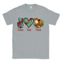 Heather Grey Peace Love Cows Classic Tee - Jasminsmagicworld