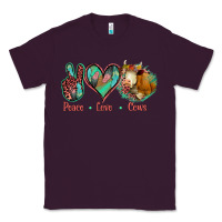 Plum Peace Love Cows Classic Tee - Jasminsmagicworld