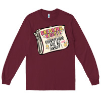 Burgundy breaking news everything will be alright Long Sleeve Tee - MaliasSmallBusiness