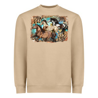 Mushroom 3 western horses running free Heavyweight Sweatshirt - LillyAllenDesigns