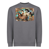 Storm 3 western horses running free Heavyweight Sweatshirt - LillyAllenDesigns