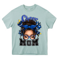 Arona cheer mom messy bun Heavy Core Tee - texasbilliewilder