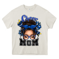 Cream cheer mom messy bun Heavy Core Tee - texasbilliewilder