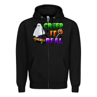 Black creep it real Zipper Hoodie - BundleAndBundleShop