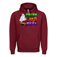 Burgundy creep it real Zipper Hoodie - BundleAndBundleShop