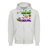 Dove Grey creep it real Zipper Hoodie - BundleAndBundleShop