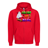 Red creep it real Zipper Hoodie - BundleAndBundleShop