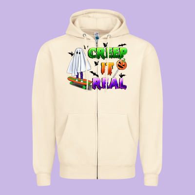 Creep It Real Zipper Hoodie Designed By Bundleandbundleshop