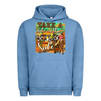 Pigment Pebble Blue take a ride on the wild side Urban Hoodie - OliviaCreatesArt