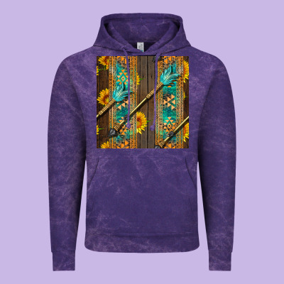 Aztec And Sunflowers Vintage Hoodie Designed By Bundleandbundleshop