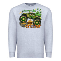Heather Grey shamrock crusher Premium Sweatshirt - NancyCooperArtShop