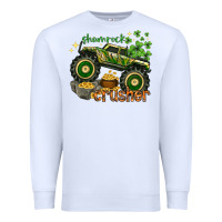 White shamrock crusher Premium Sweatshirt - NancyCooperArtShop