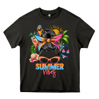 Asphalt summer vibes messy bun Heavy Core Tee - Zillion Design Studio