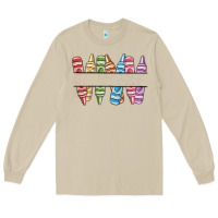 Mushroom custom crayons Long Sleeve Tee - MaliasSmallBusiness