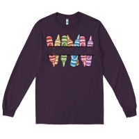 Plum custom crayons Long Sleeve Tee - MaliasSmallBusiness
