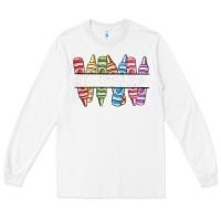 White custom crayons Long Sleeve Tee - MaliasSmallBusiness