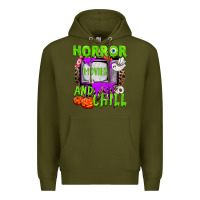 Army Green Horror movies and chill Premium Hoodie - NancyCooperArtShop