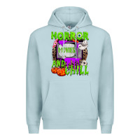 Blue Mist Horror movies and chill Premium Hoodie - NancyCooperArtShop