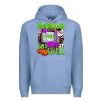 Colony Blue Horror movies and chill Premium Hoodie - NancyCooperArtShop