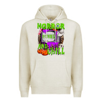Oatmeal Heather Horror movies and chill Premium Hoodie - NancyCooperArtShop