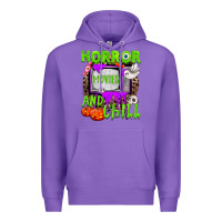 Purple Horror movies and chill Premium Hoodie - NancyCooperArtShop