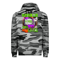 Slate Camo Horror movies and chill Premium Hoodie - NancyCooperArtShop