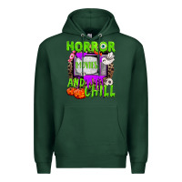 Sports Green Horror movies and chill Premium Hoodie - NancyCooperArtShop