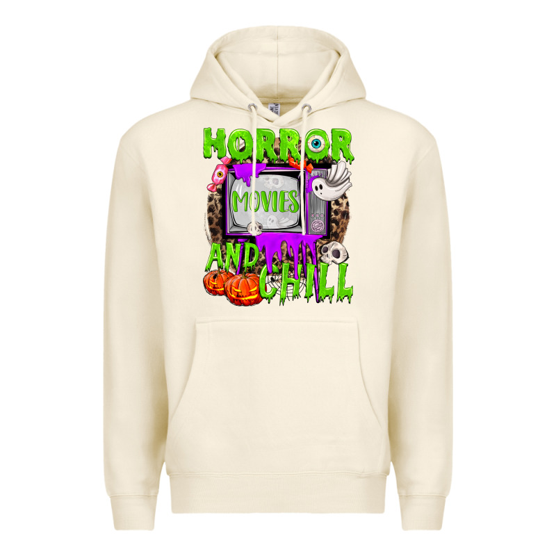 Horror Movies And Chill Premium Hoodie by NancyCooperArtShop | Teevron