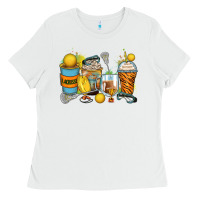 White lacrosse coffee cups Ladies Tee - Zillion Design Studio