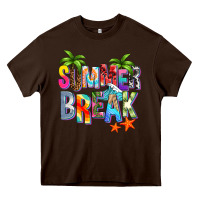 Chocolate Brown summer break Heavy Core Tee - Zillion Design Studio