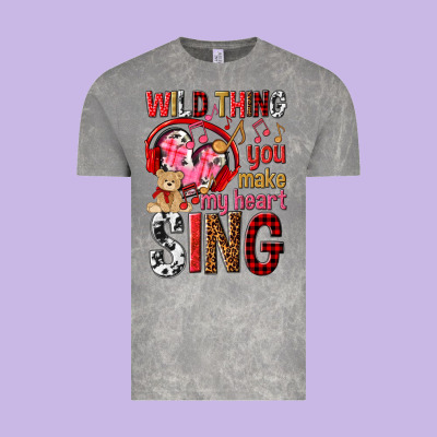 Wild Thing You Make My Heart Sing Vintage Tee Designed By Nancycooperartshop