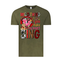 Vintage Olive wild thing you make my heart sing Vintage Tee - NancyCooperArtShop