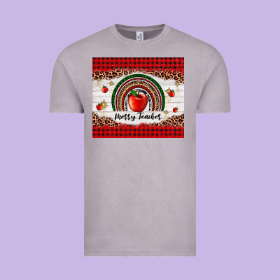 Merry Teacher Vintage Tee Designed By Adodesignshop