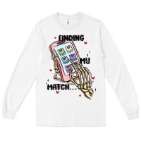 White finding my match Long Sleeve Tee - MaliasSmallBusiness