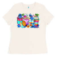 Bone stitch summer coffee cups Ladies Tee - Zillion Design Studio
