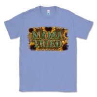 Colony Blue Sunflower Leopard Mama Tried Classic Tee - Jasminsmagicworld