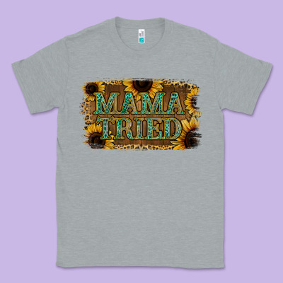 Sunflower Leopard Mama Tried Classic Tee Designed By Jasminsmagicworld