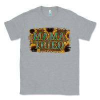 Heather Grey Sunflower Leopard Mama Tried Classic Tee - Jasminsmagicworld