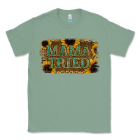 Sage Sunflower Leopard Mama Tried Classic Tee - Jasminsmagicworld