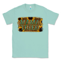 Seafoam Sunflower Leopard Mama Tried Classic Tee - Jasminsmagicworld