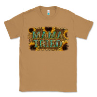 Toasted Coconut Sunflower Leopard Mama Tried Classic Tee - Jasminsmagicworld