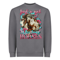 Storm just a girl who loves horses mustang Heavyweight Sweatshirt - LillyAllenDesigns